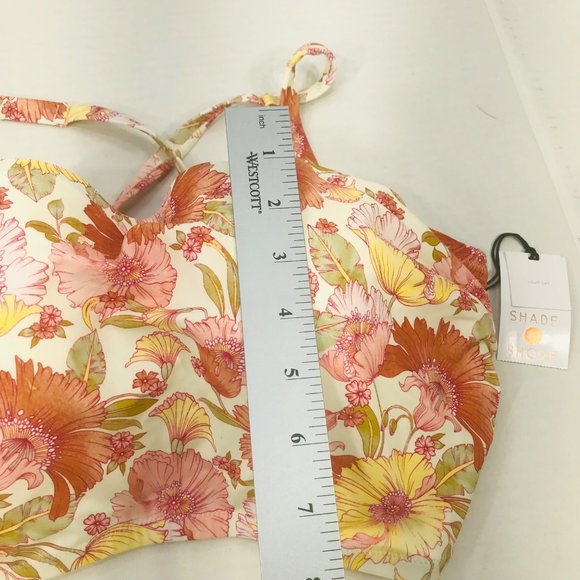 Shade And Shore Women's Sz 38D Underwire Halter Bikini Swim Top Floral Print New - Picture 11 of 12